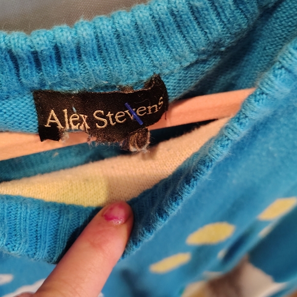 Christmas Sweater size L Vintage Alex Stevens - Picture 3 of 3